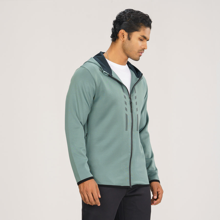 Mens Sage Green Active Hoodie view 4