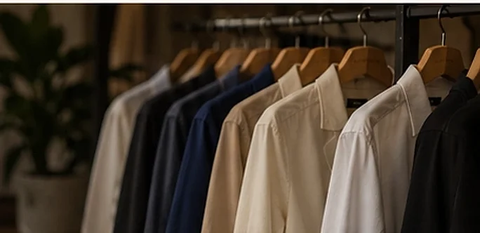 Rail of shirts