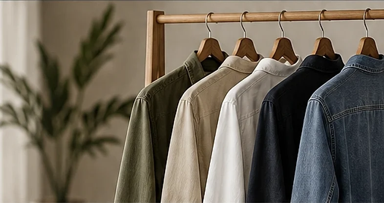 Jackets on a rail